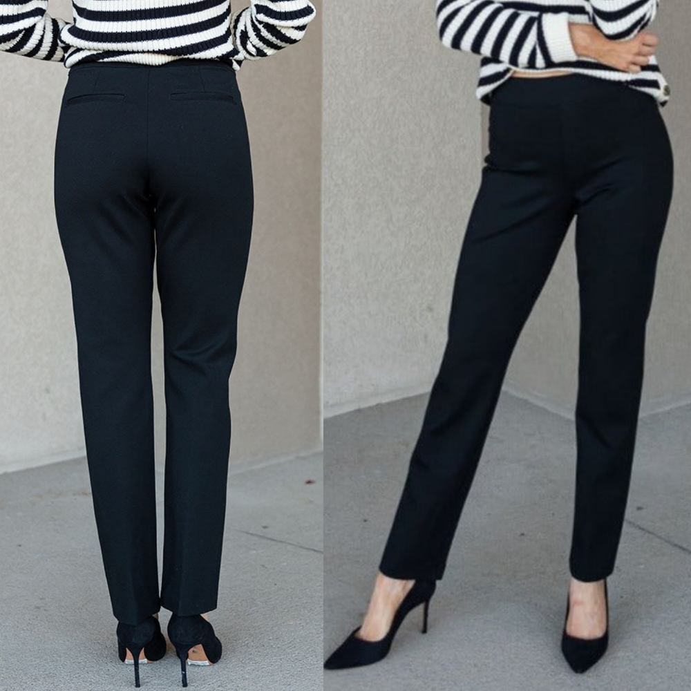 SPANX The Perfect Pant Slim Straight Navy Blue Pull On #20254R Size XS - Picture 12 of 12